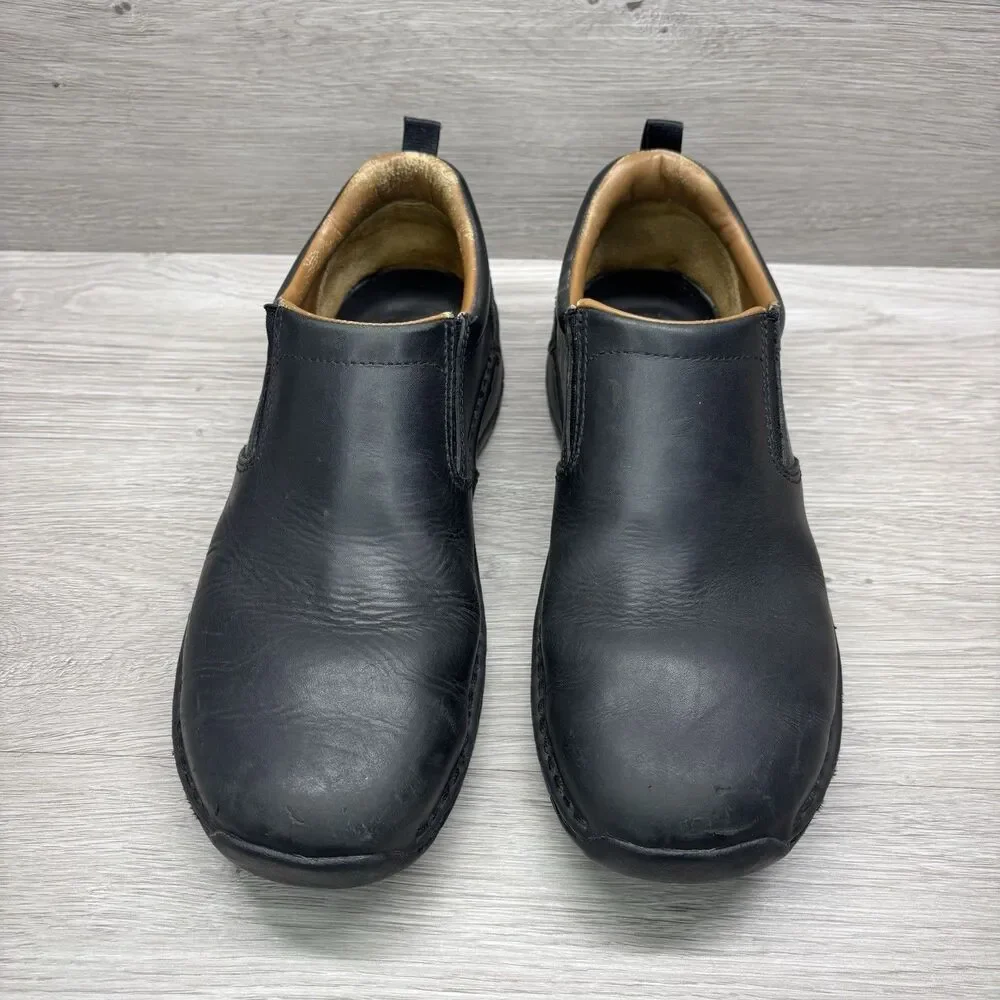 Red Wing 8700 Slip On Work Shoes Mens 9 E2 Black Leather Slip Resistant Utility